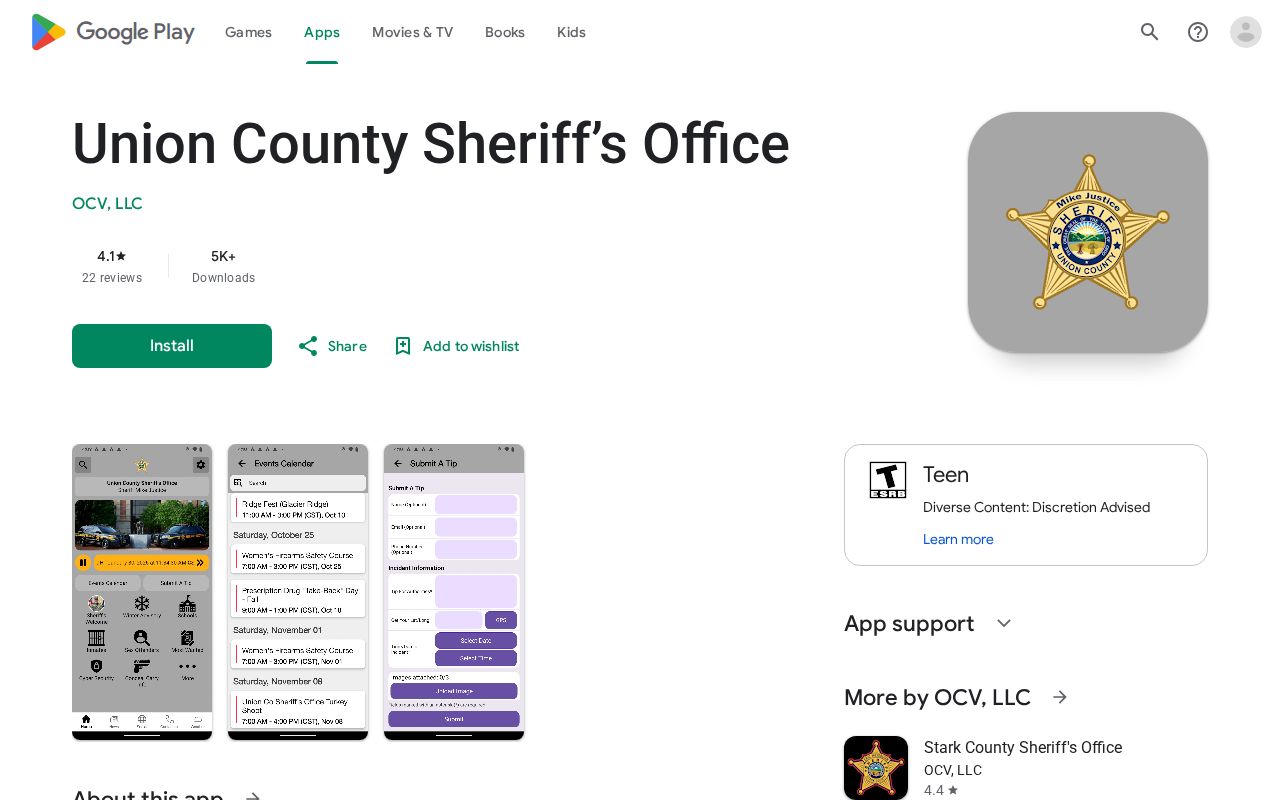 Union County Sheriff app listing checked for released inmate mugshots